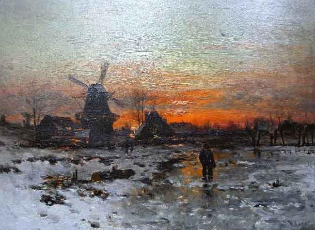 Walter Moras Winterabend oil painting image